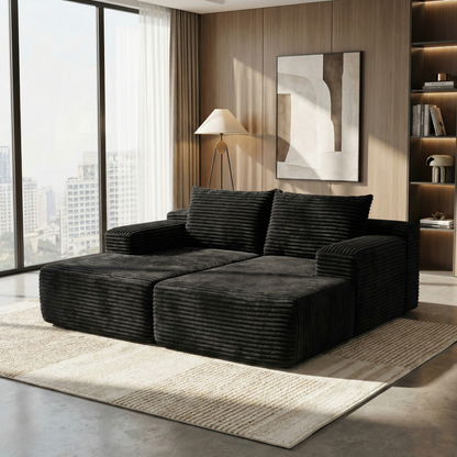 Velvet Modular Chaise Sofa
