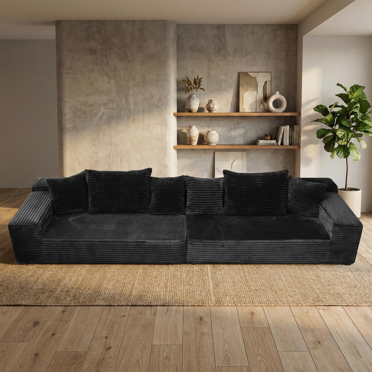 Velvet Modular Chaise Sofa