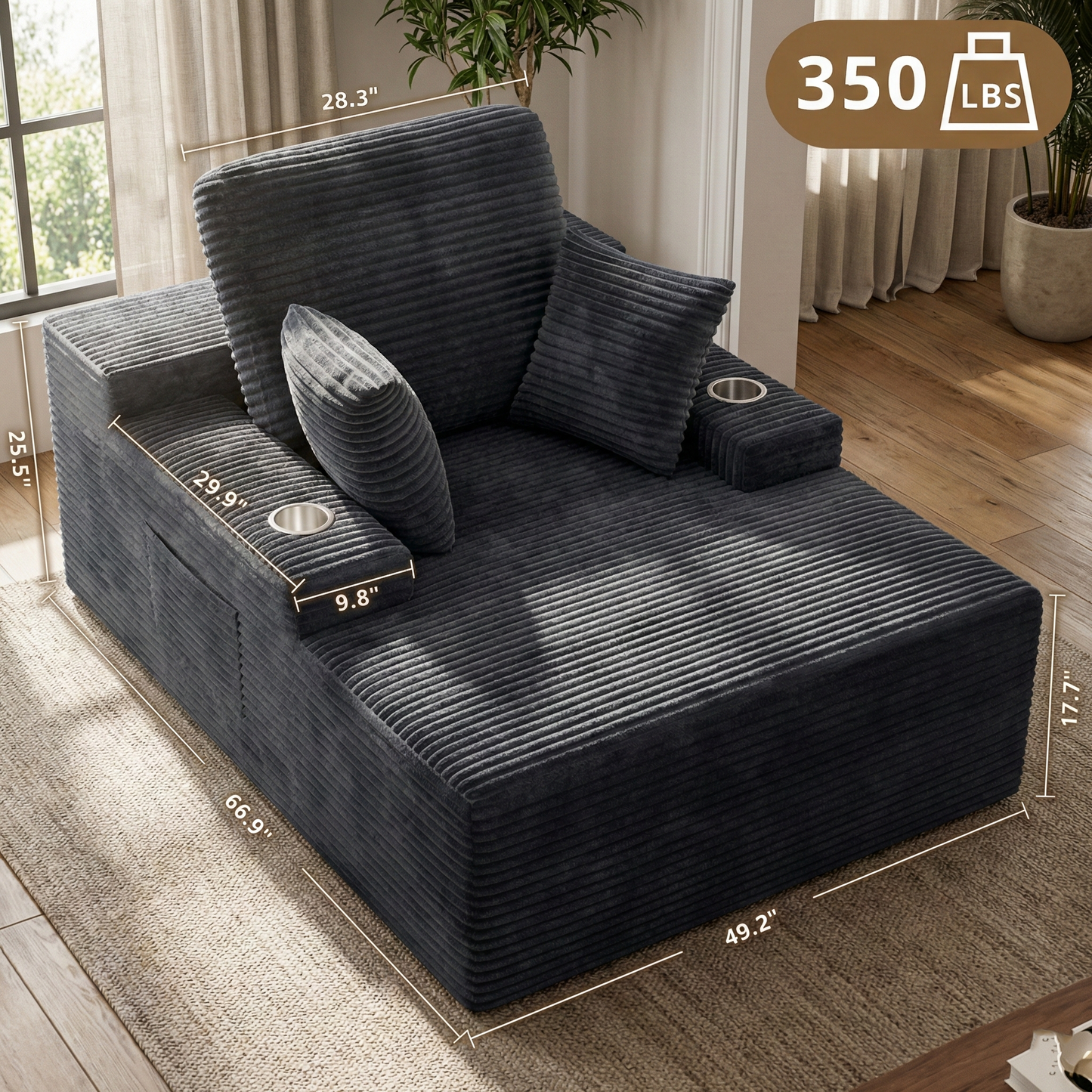 Cloud Luxe Recline Sofa