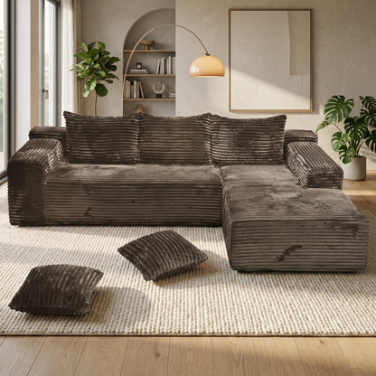 Velvet Modular Chaise Sofa