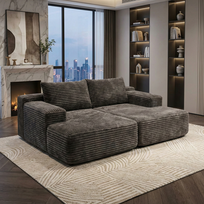 Velvet Modular Chaise Sofa