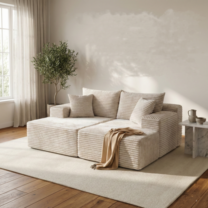 Velvet Modular Chaise Sofa