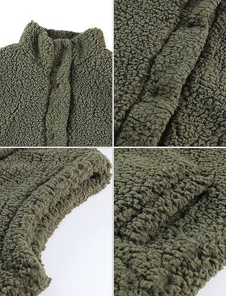 Sherpa Fleece Vest with Pockets Jacket