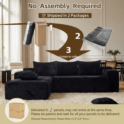 Velvet Modular Chaise Sofa