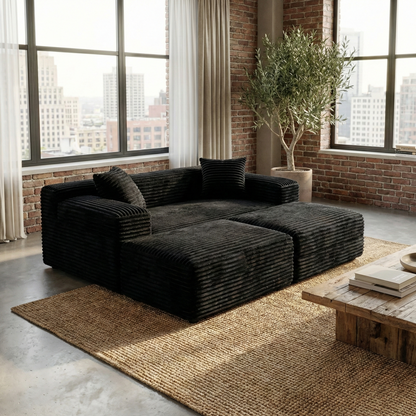 Velvet Modular Chaise Sofa