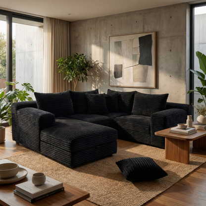 Velvet Modular Chaise Sofa